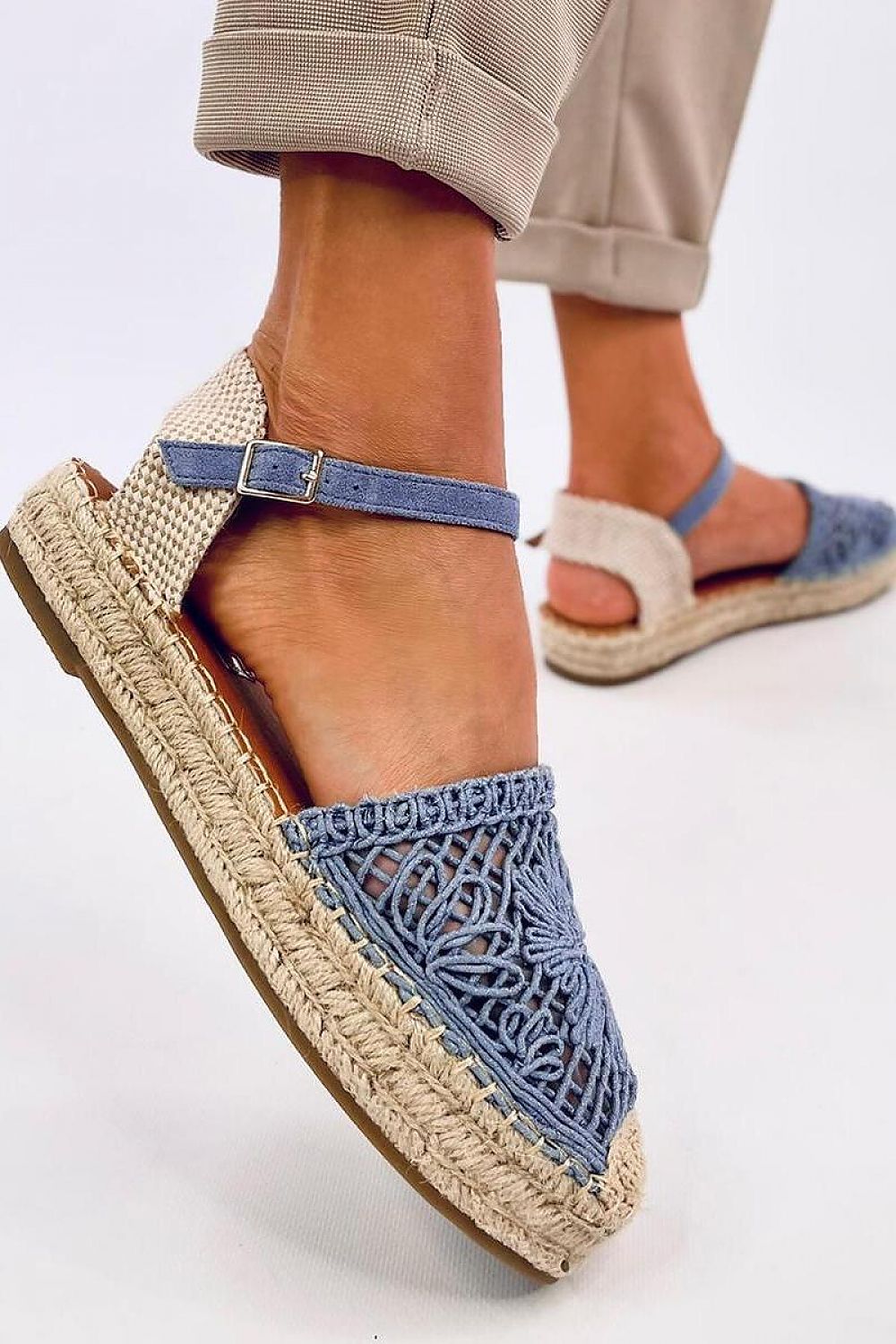 Delicate Openwork Espadrille Sandals Inello