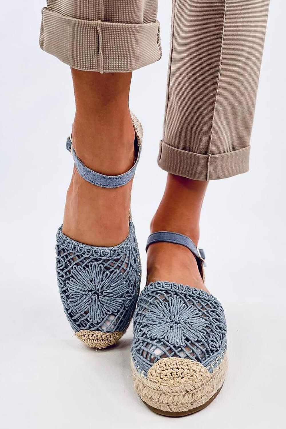 Delicate Openwork Espadrille Sandals Inello