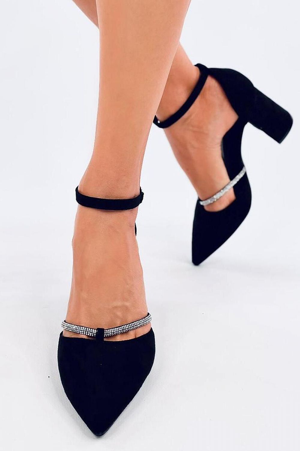 Elegant Suede Block Heel Pumps Inello