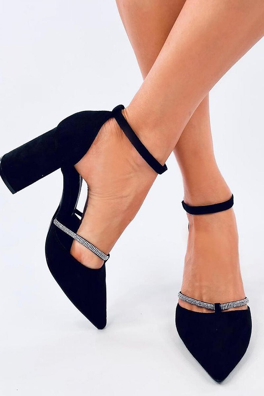 Elegant Suede Block Heel Pumps Inello