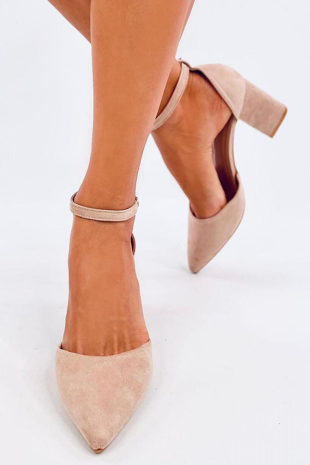 Elegant Suede Block Heel Pumps Inello