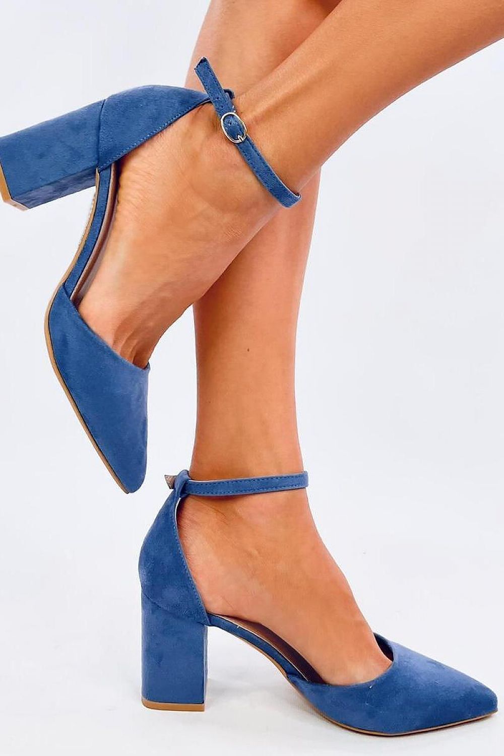 Elegant Suede Block Heel Pumps Inello