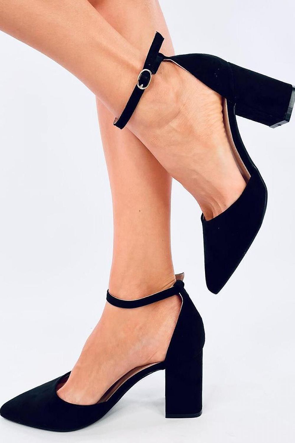 Elegant Suede Block Heel Pumps Inello