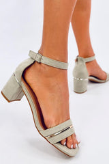 Stylish Wide Heel Suede Sandals Inello