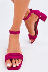 Charming Suede Heel Sandals Inello