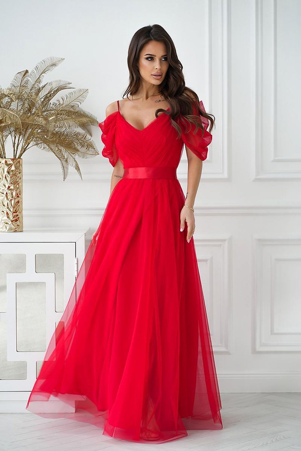 Elegant Long Dress Bicotone