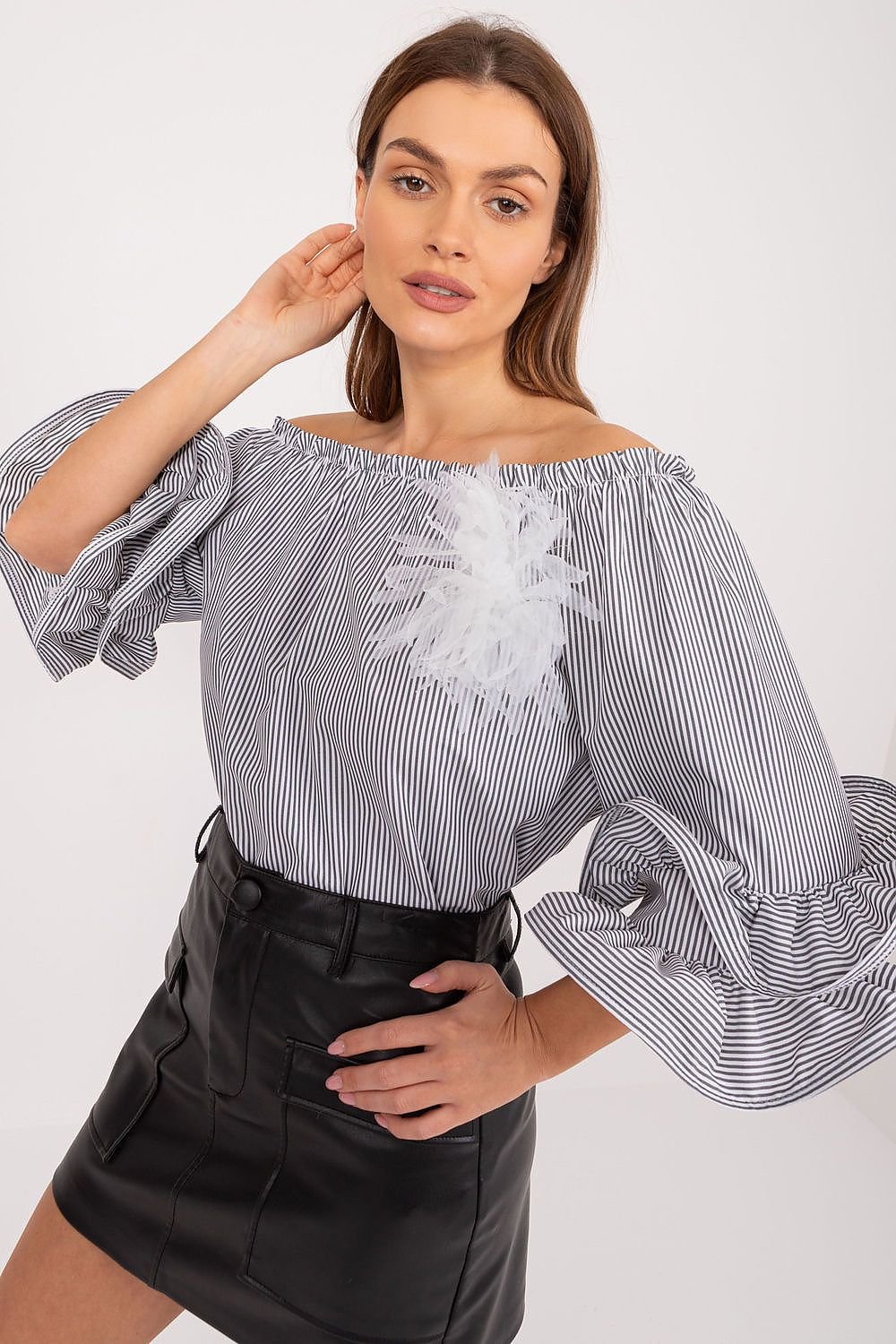 Charming Striped Blouse Italy Moda