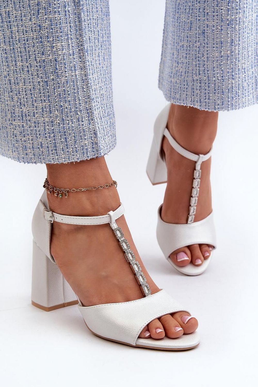 Shimmering Stiletto Heel Sandals Step In Style