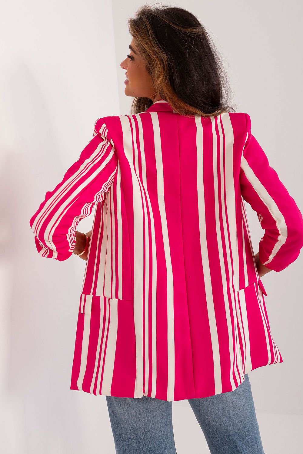 Casual Striped Blazer Italy Moda