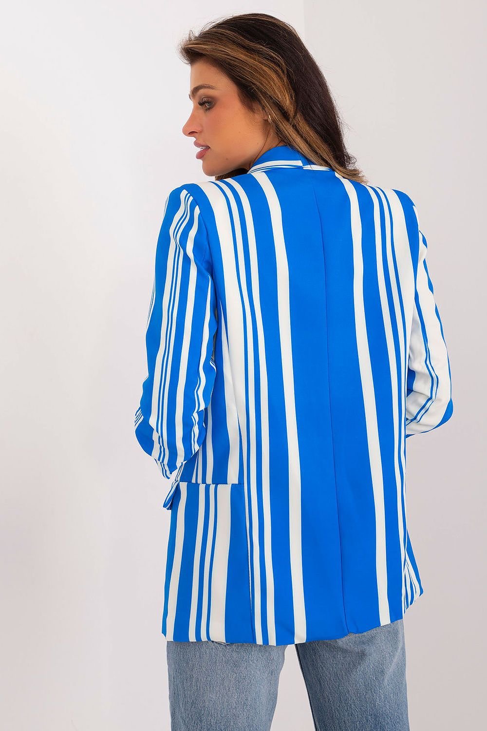 Casual Striped Blazer Italy Moda