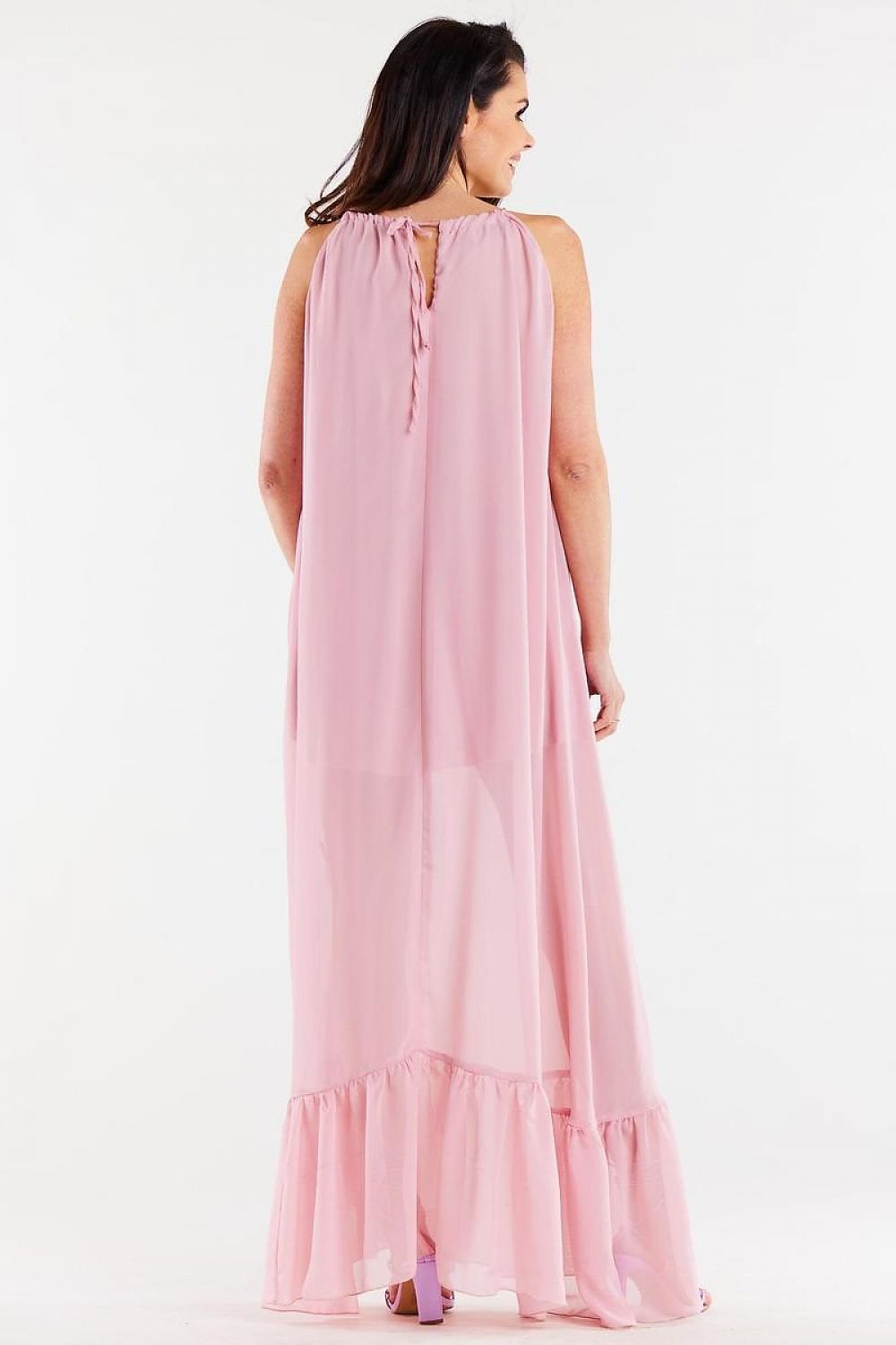 Loose Chiffon Ruffle Dress Awama