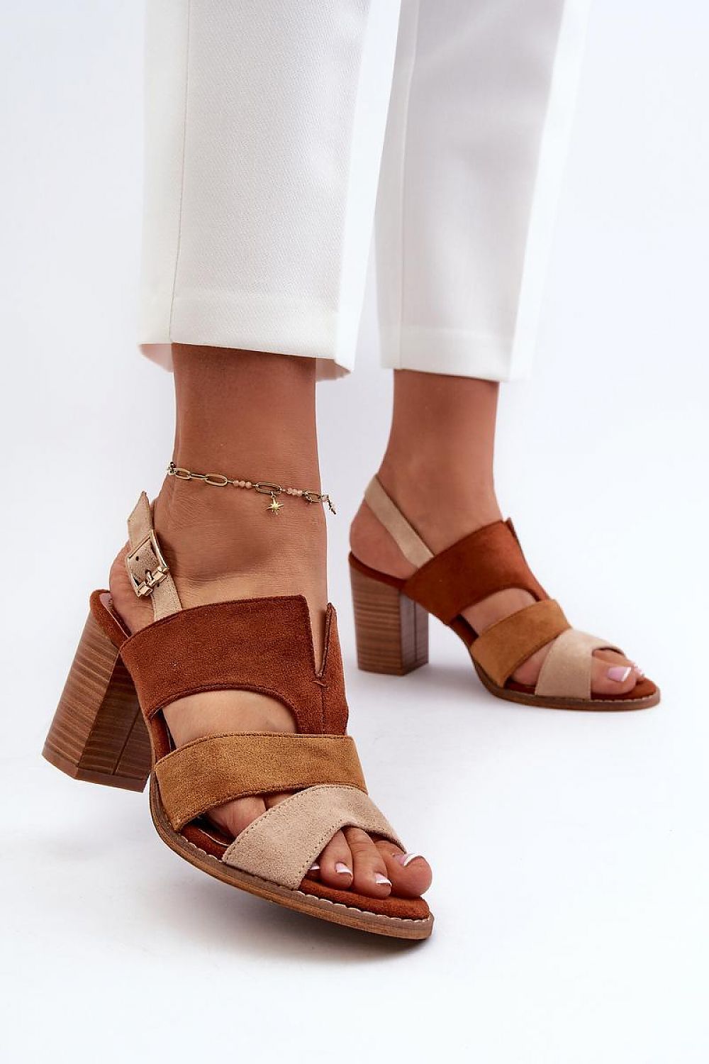 Eco-Suede Adjustable Strap Heel Sandals Step in Style