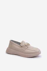 Elegant Natural Leather Moccasins S.Barski