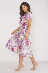 Flared Chiffon Dress Awama