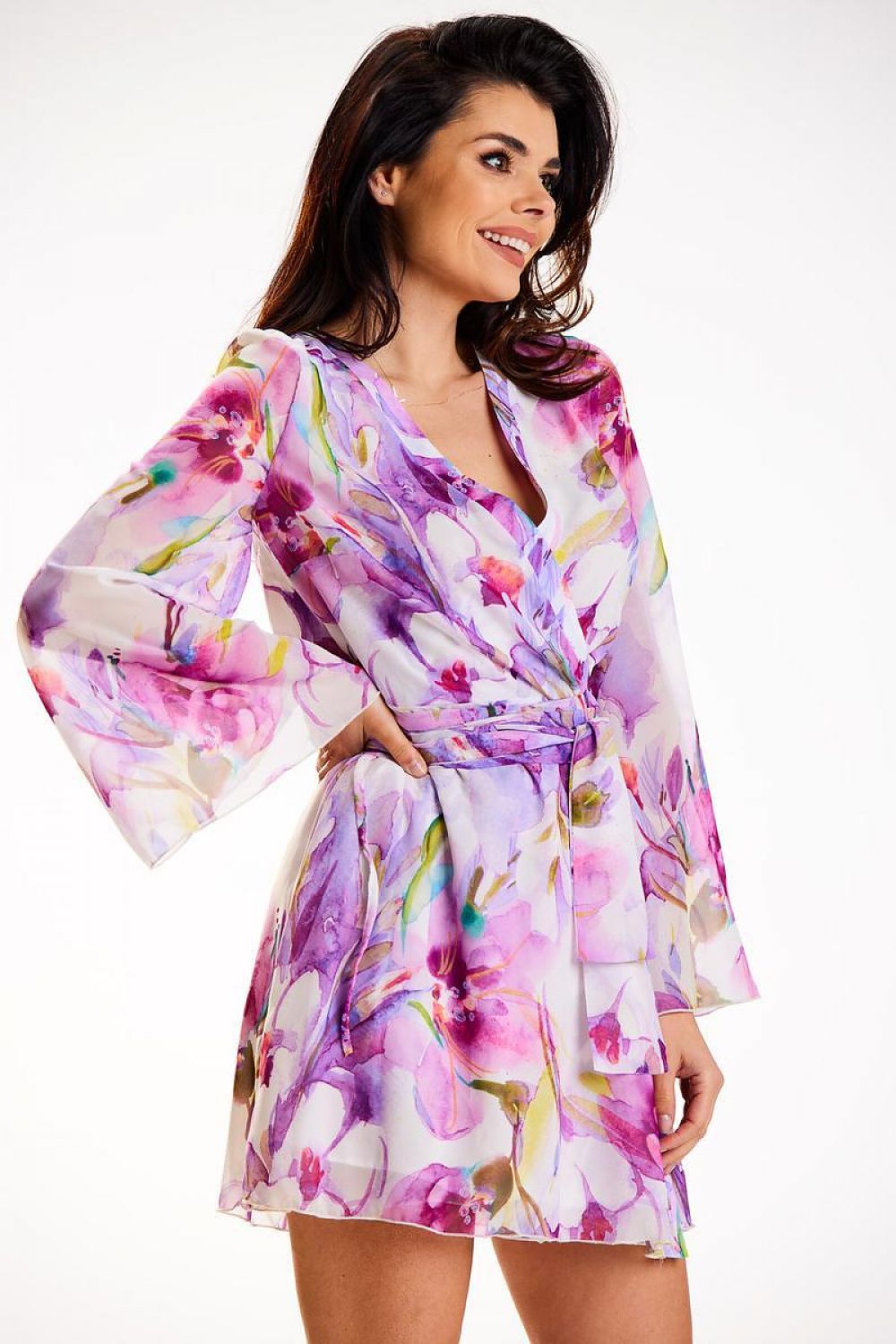 Chiffon Kimono Dress Awama