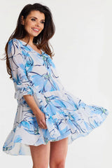 Loose Chiffon Ruffle Dress Awama