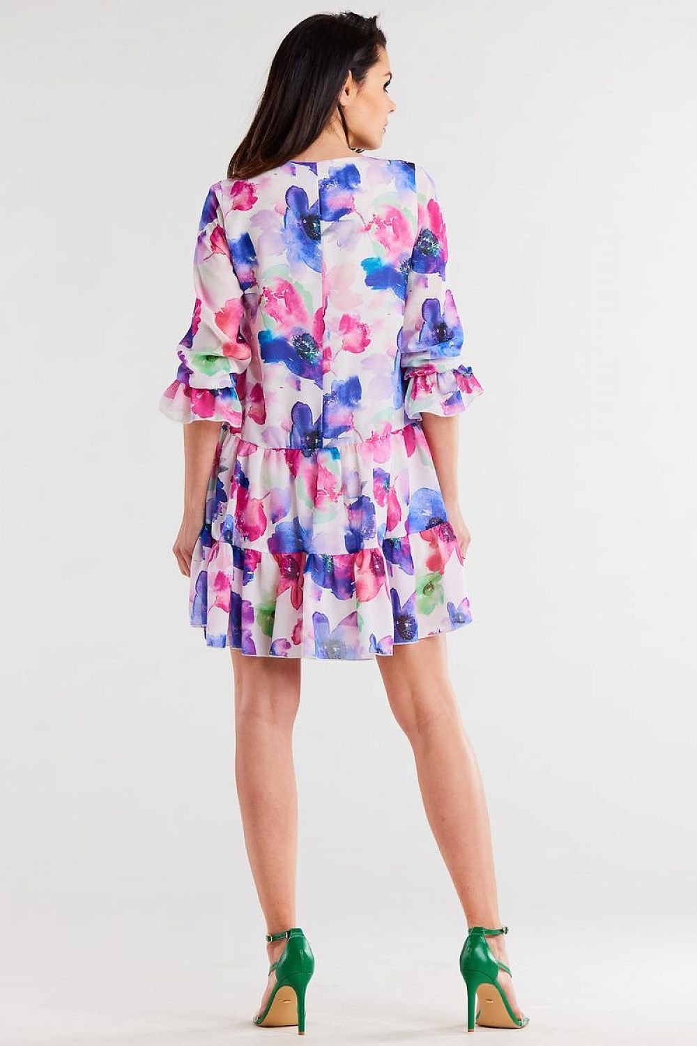 Loose Chiffon Ruffle Dress Awama