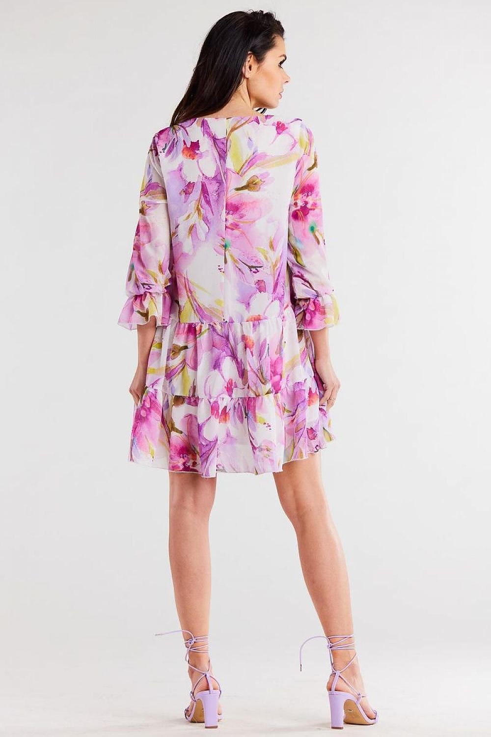 Loose Chiffon Ruffle Dress Awama