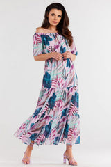 Elegant Long Chiffon Dress Awama