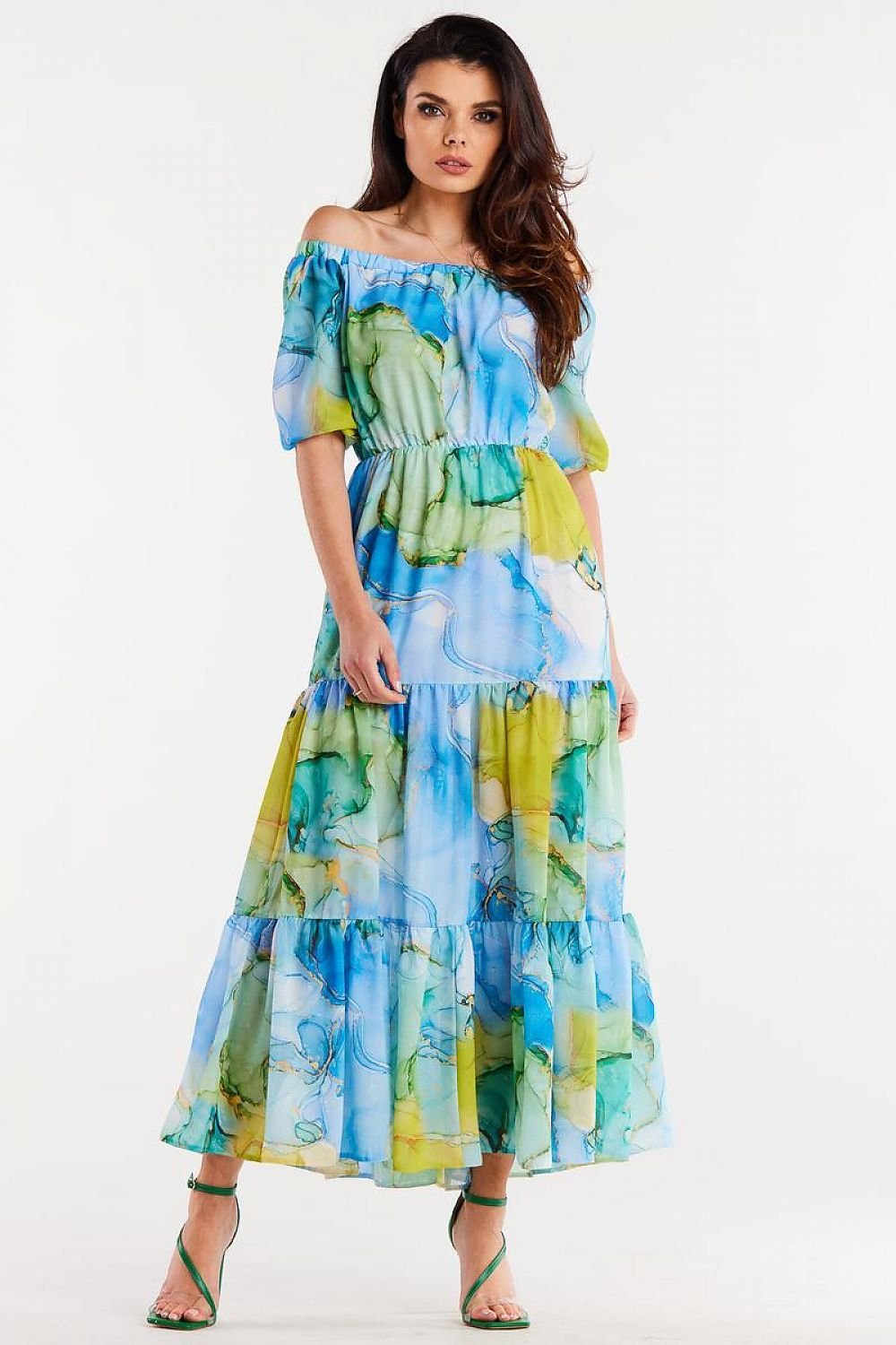 Elegant Long Chiffon Dress Awama