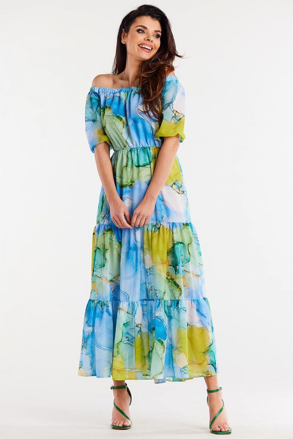 Elegant Long Chiffon Dress Awama