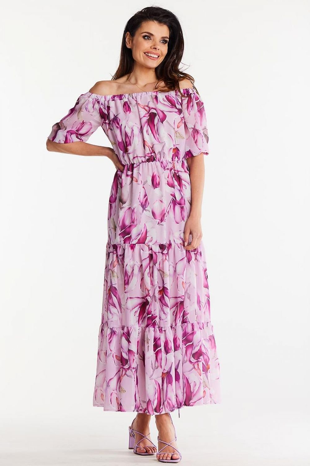 Elegant Long Chiffon Dress Awama