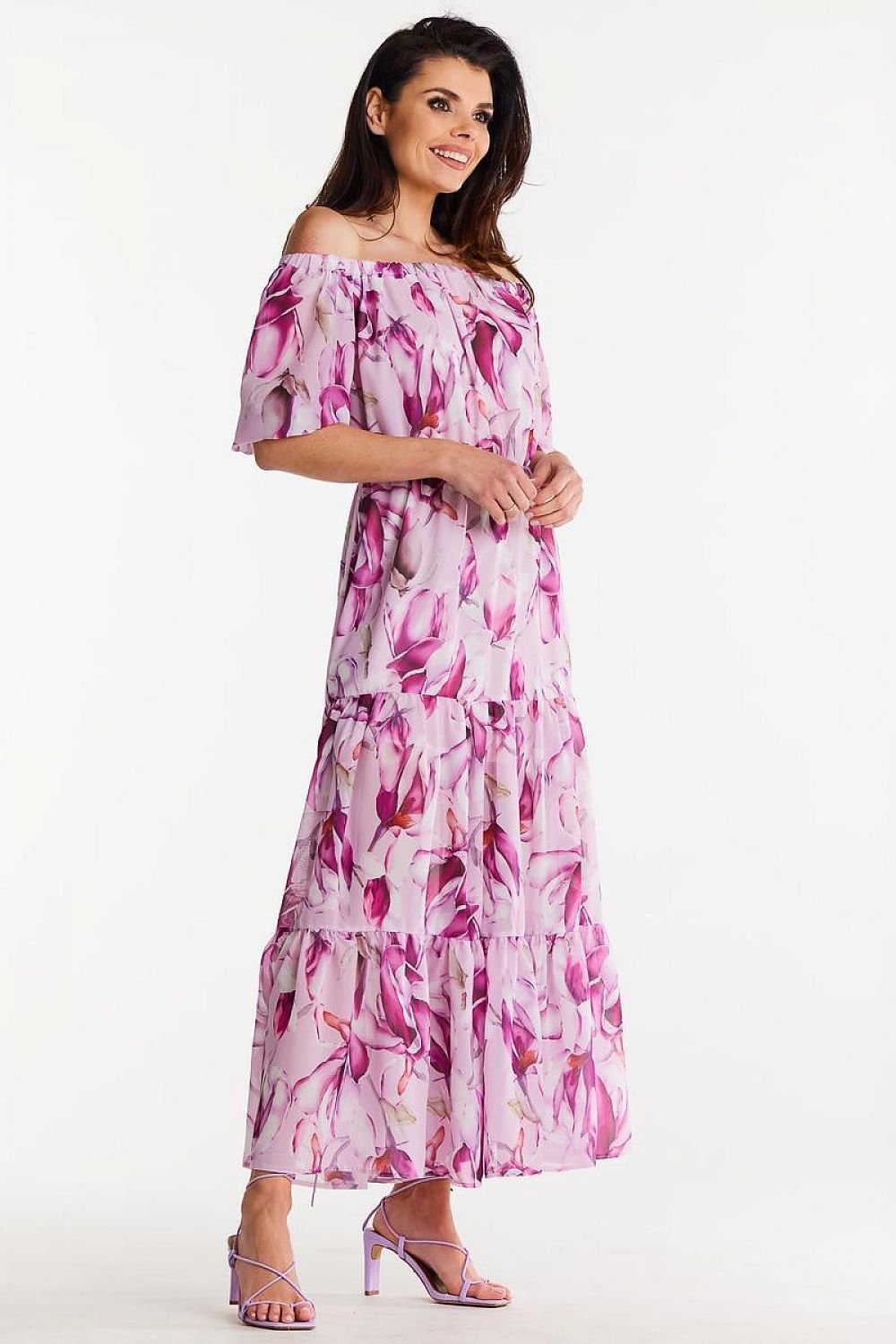 Elegant Long Chiffon Dress Awama