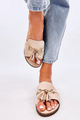 Stylish Suede Flat Sandals Inello