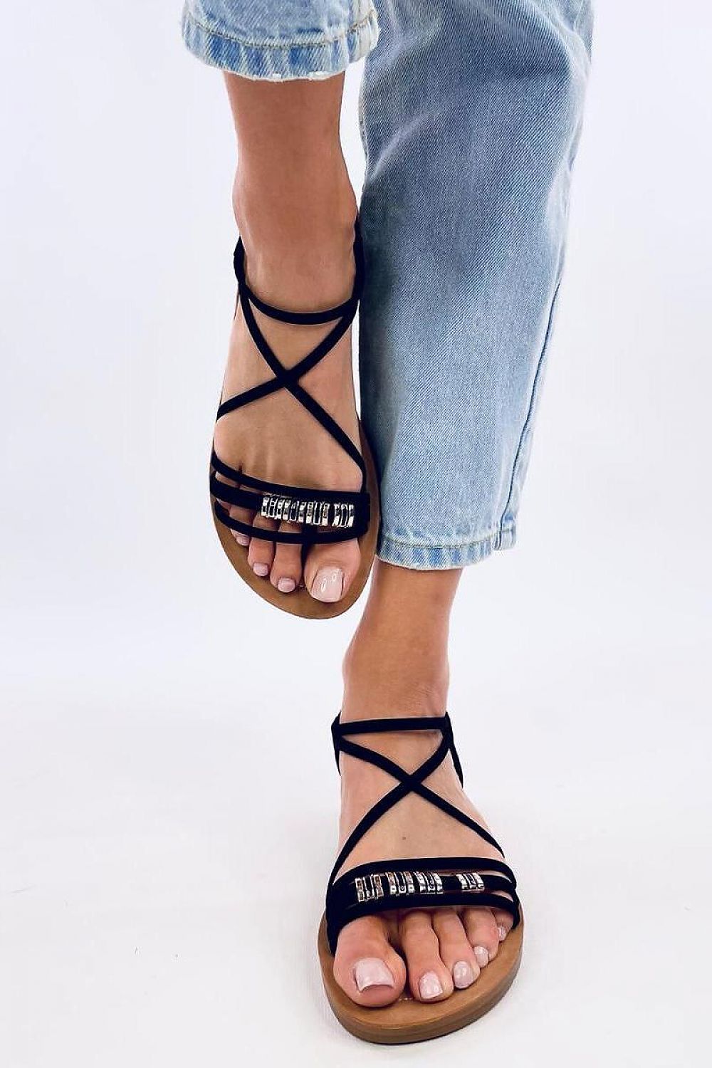 Minimalist Crisscross Strap Sandals Inello