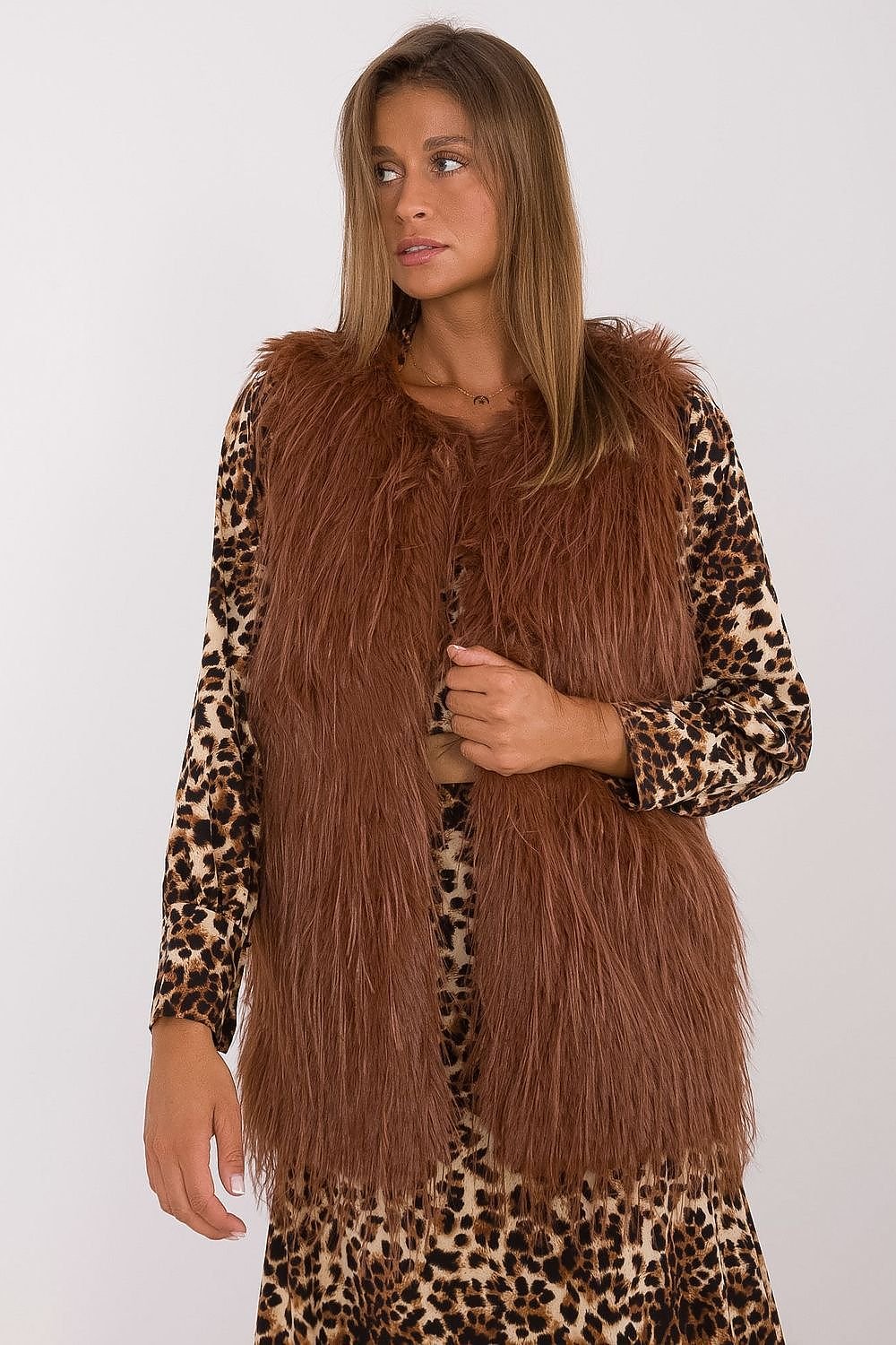 Casual Insulated Fur Vest Elegant