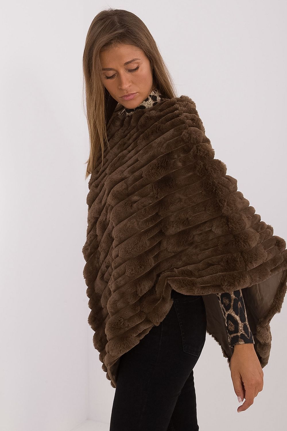 Casual Versatile Textured Poncho AT