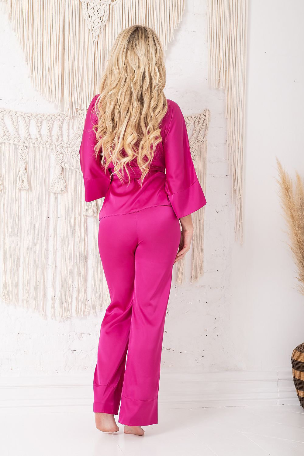 Elegant Satin Two-Piece Pajama Set Kalimo