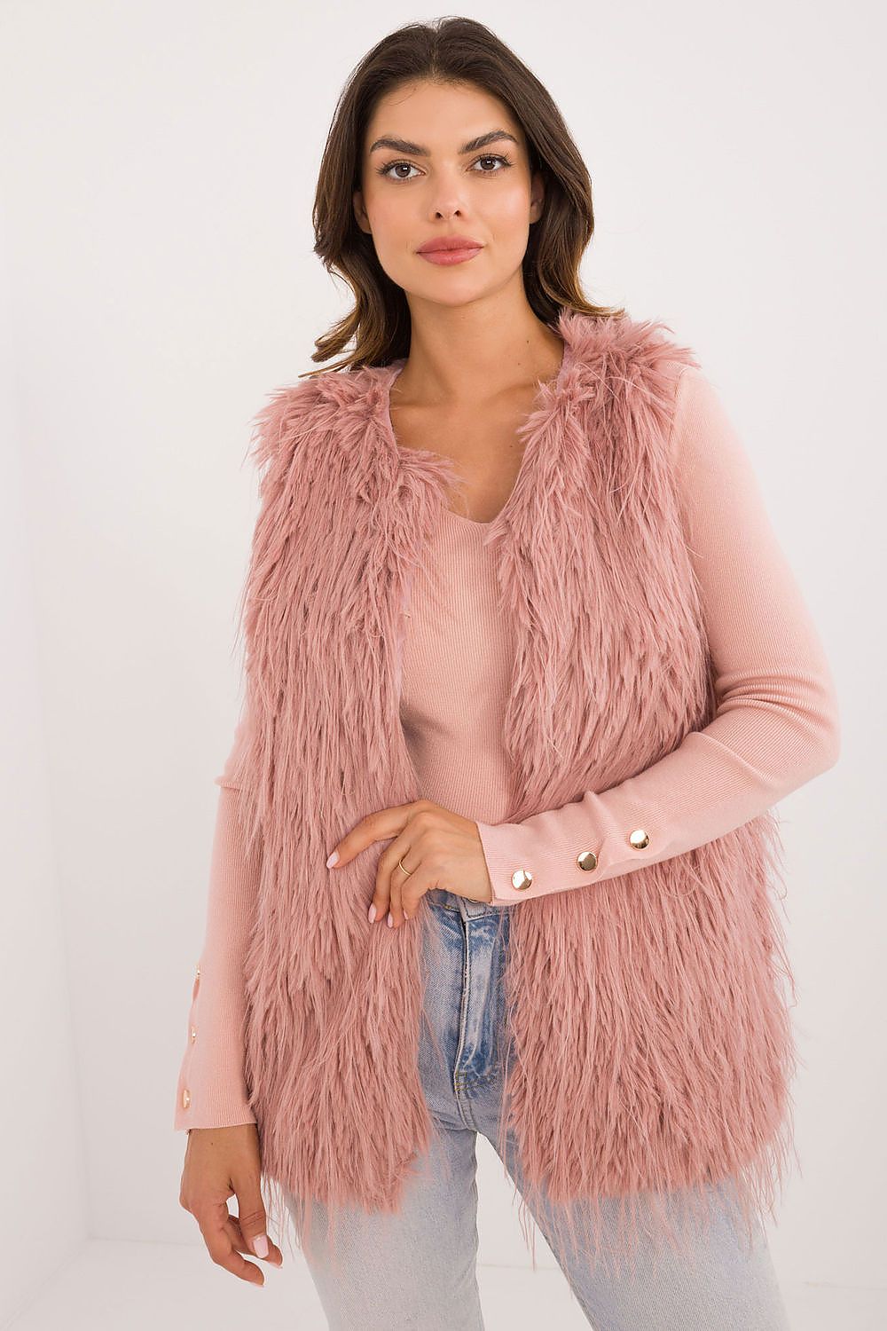 Casual Insulated Fur Vest Elegant