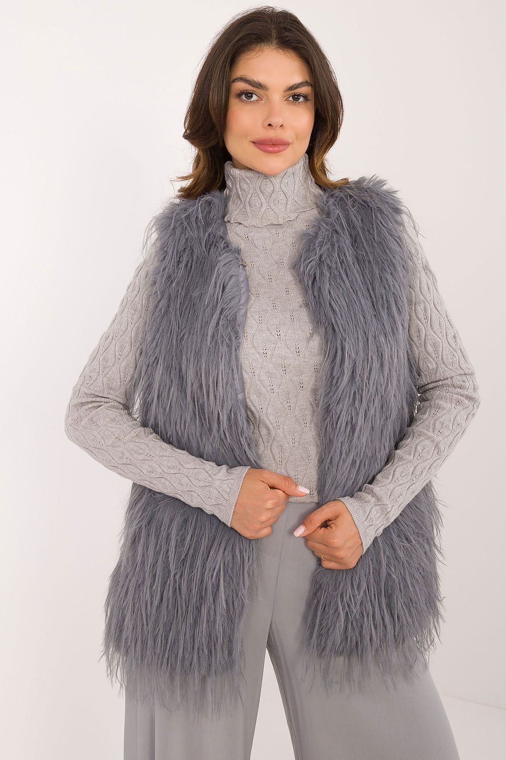 Casual Insulated Fur Vest Elegant