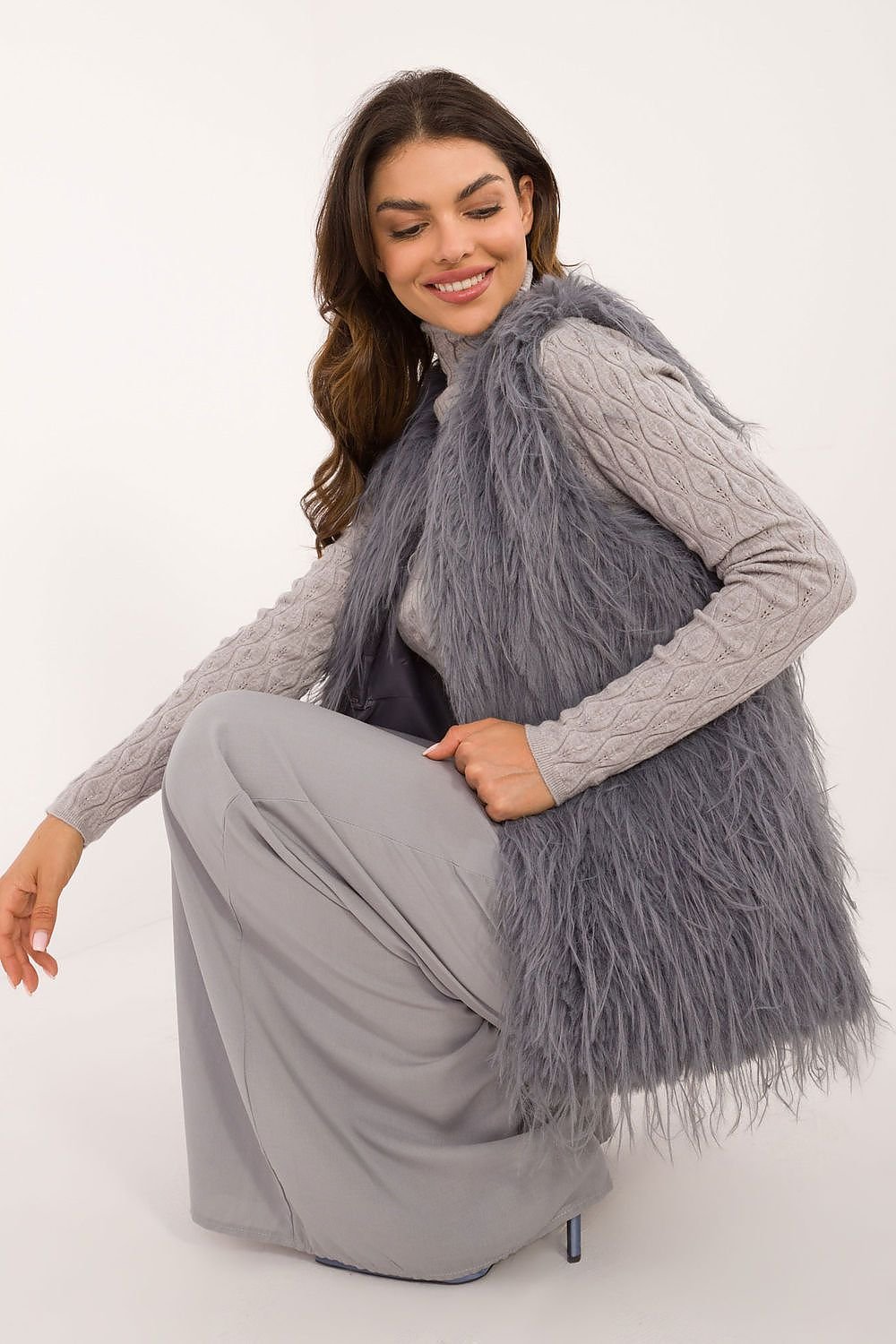 Casual Insulated Fur Vest Elegant