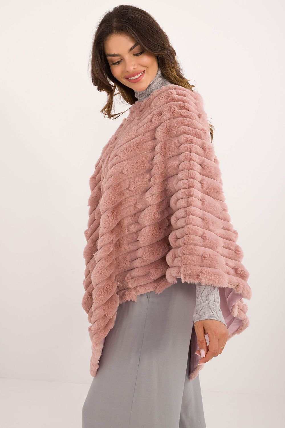 Casual Versatile Textured Poncho AT