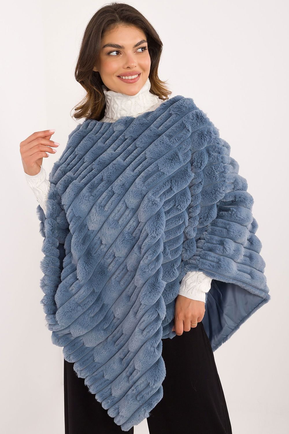 Casual Versatile Textured Poncho AT