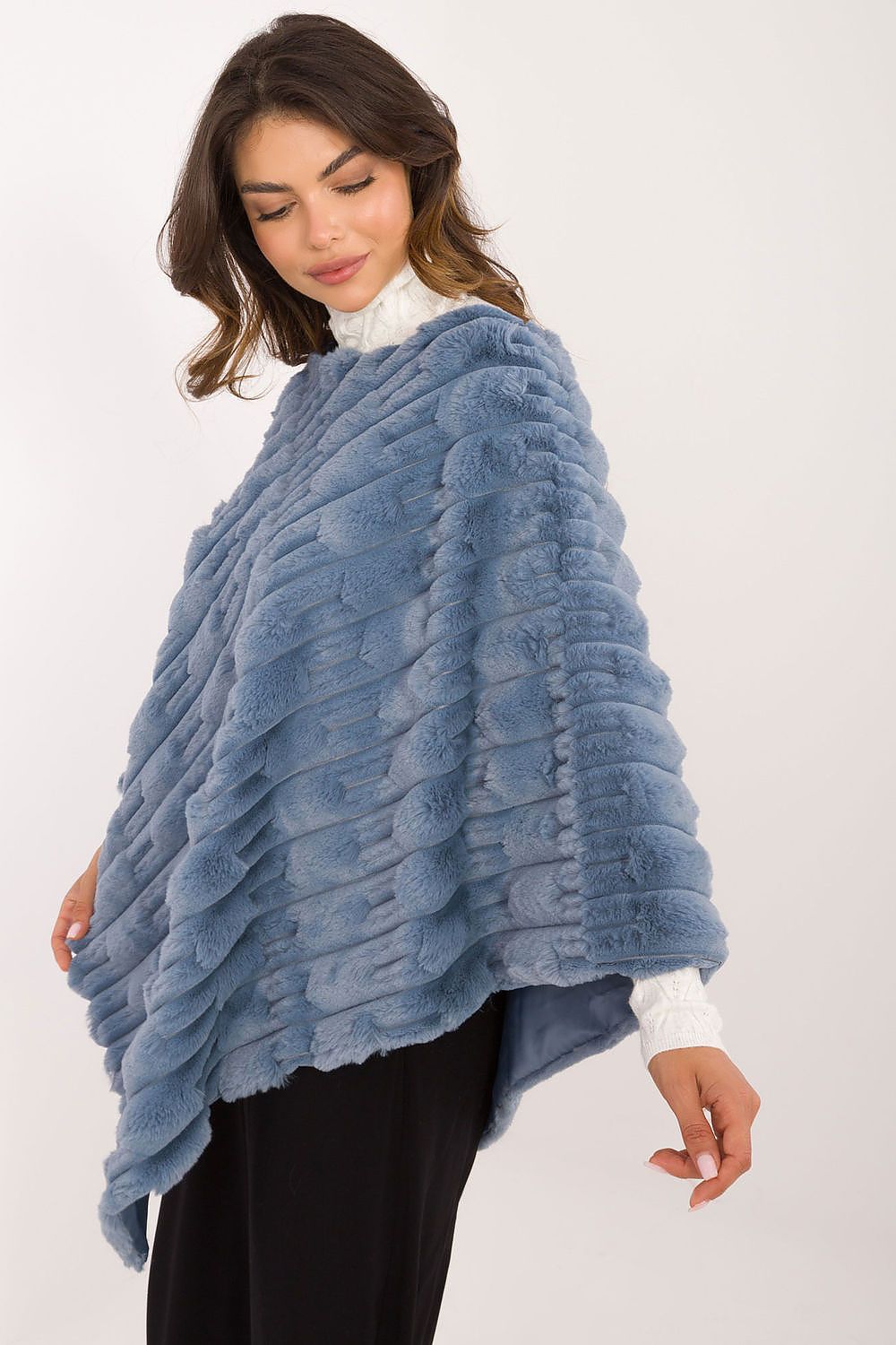 Casual Versatile Textured Poncho AT