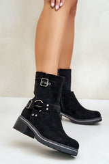 Stylish Eco-Suede Heel Boots Step In Style