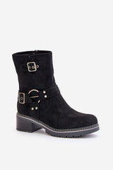 Stylish Eco-Suede Heel Boots Step In Style