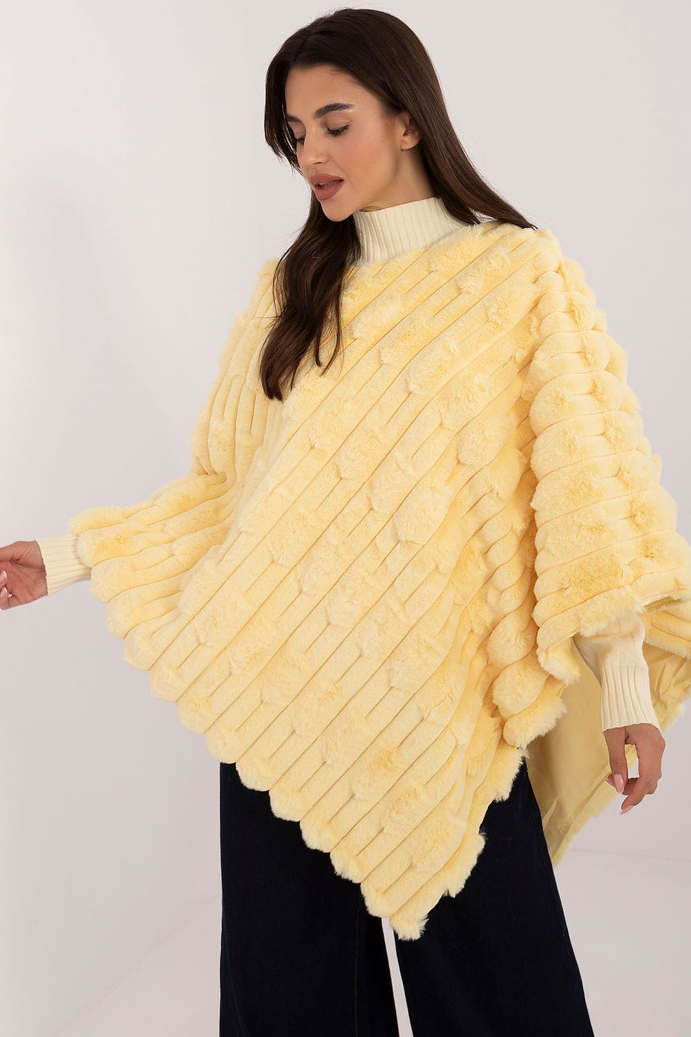 Casual Versatile Textured Poncho AT