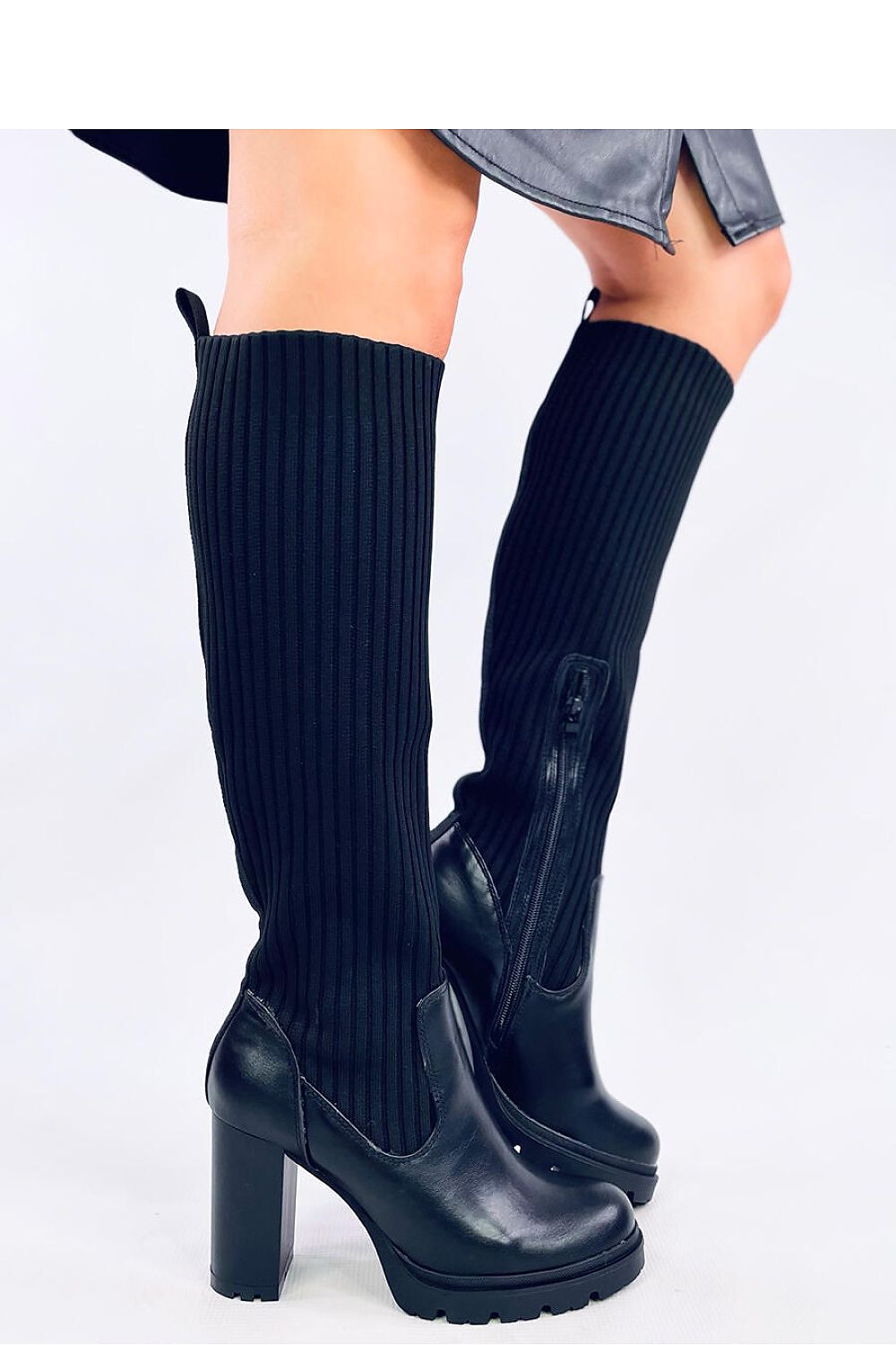 Sleek Rounded Toe Heel Boots Inello