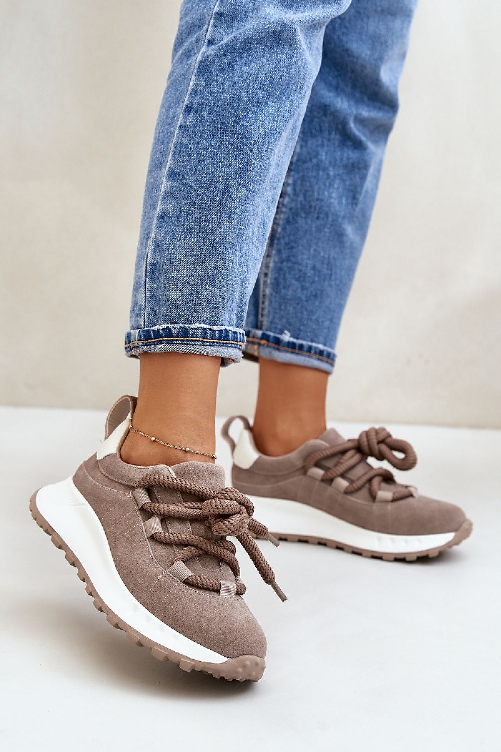 Unique Suede Platform Sneakers Step In Style