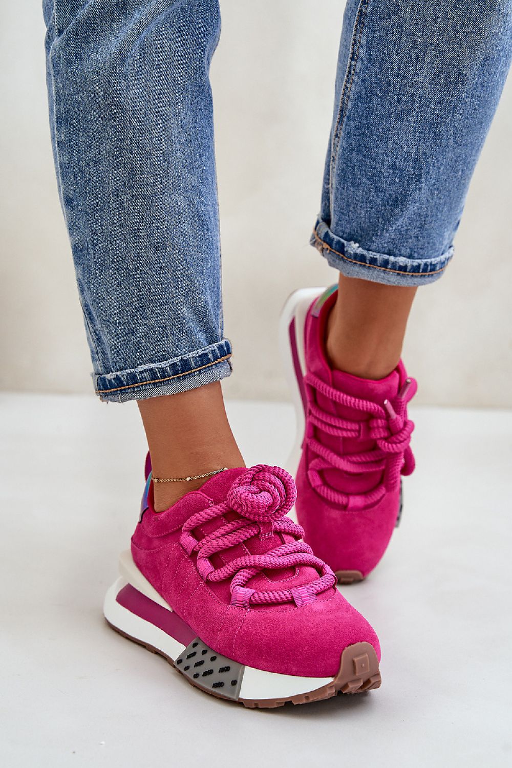 Unique Suede Platform Sneakers Step In Style