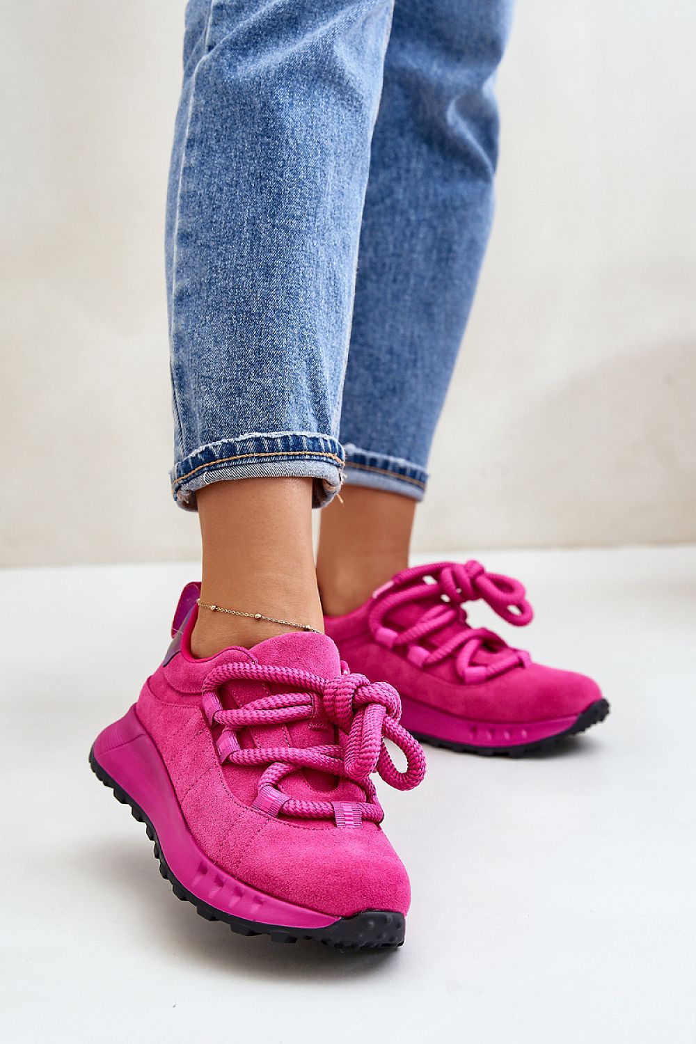 Unique Suede Platform Sneakers Step In Style