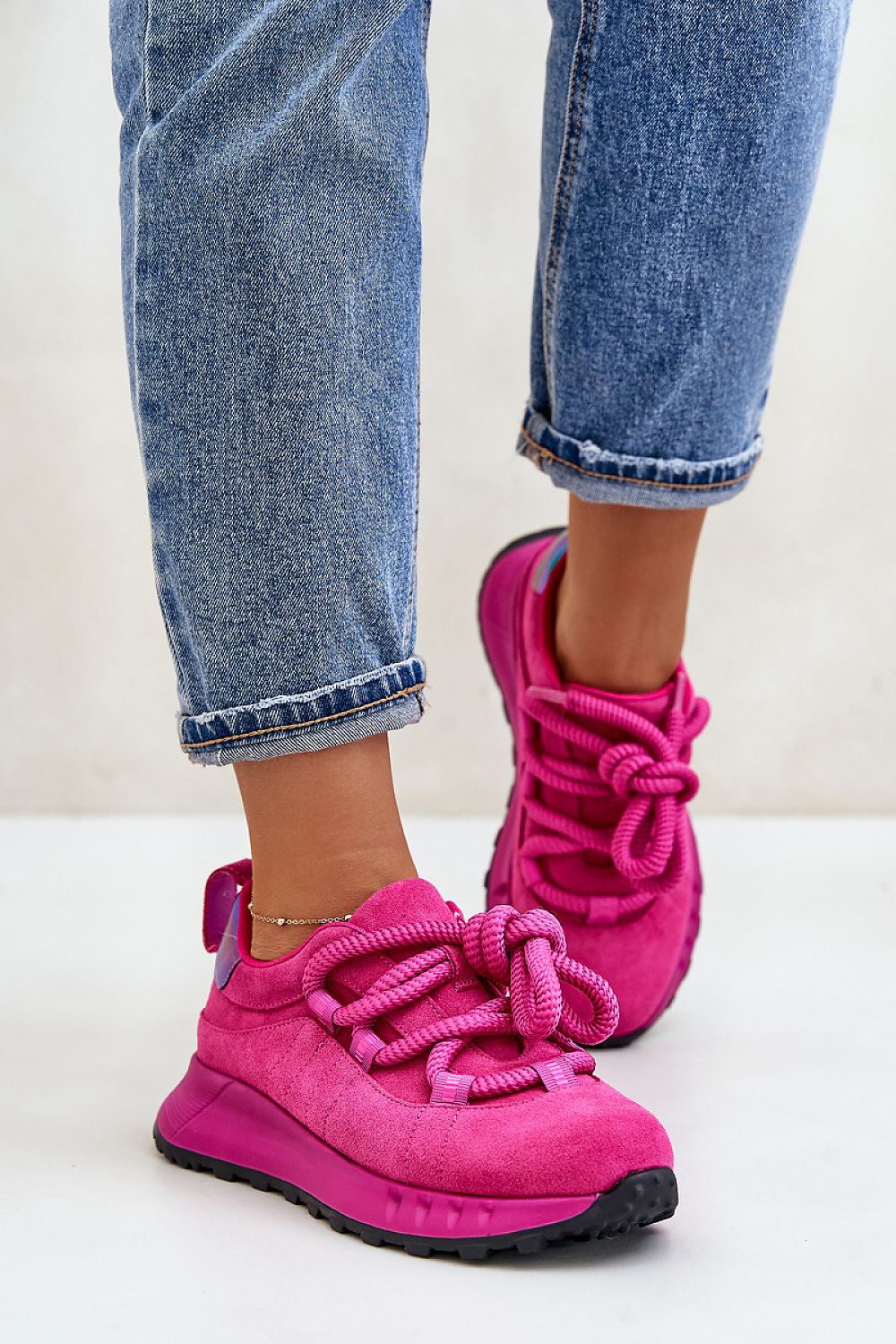 Unique Suede Platform Sneakers Step In Style