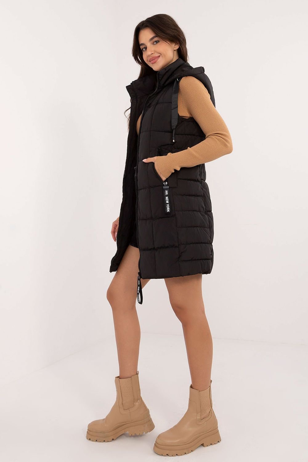 Stylish Quilted Zippered Vest Factory Price