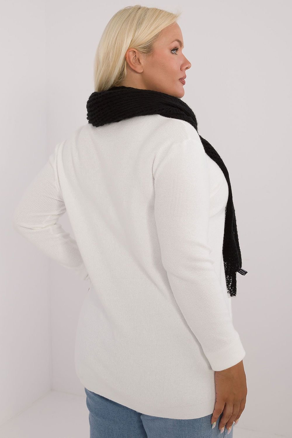 Soft Wool And Cotton Knitted Scarf