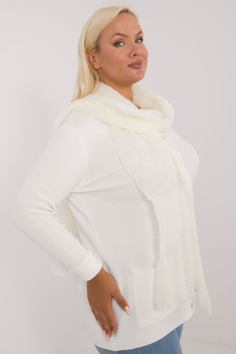 Soft Wool And Cotton Knitted Scarf