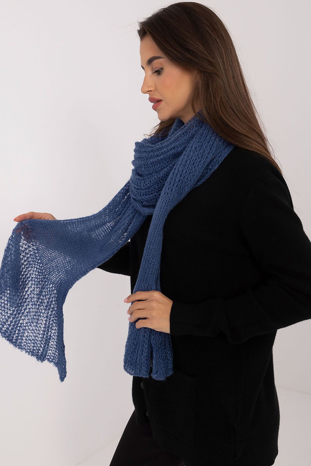 Soft Wool And Cotton Knitted Scarf